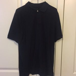 Black Short-Sleeved Collared Shirt